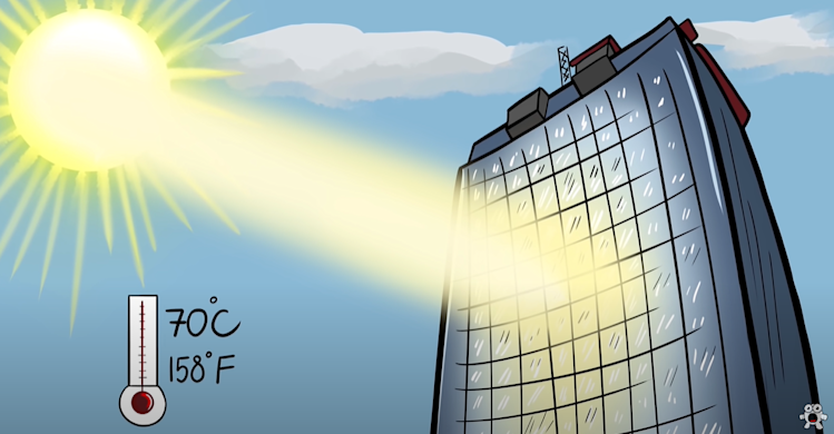 London's walkie-talkie causing powerful rays of sunlight London's walkie-talkie causing powerful rays of sunlight