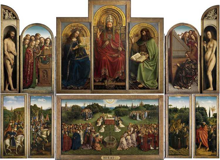 The Ghent Altarpiece Adoration of the Mystic Lamb