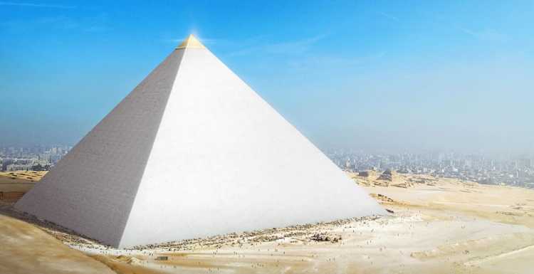 What Archaeological Sites Used To Look Like pyramid of giza then