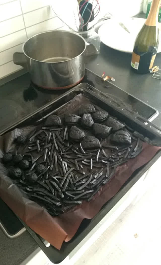 burnt food