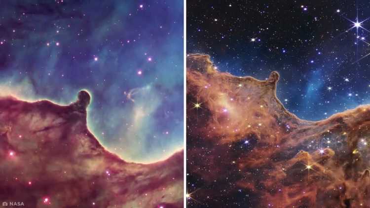 Hubble VS Webb telescopes