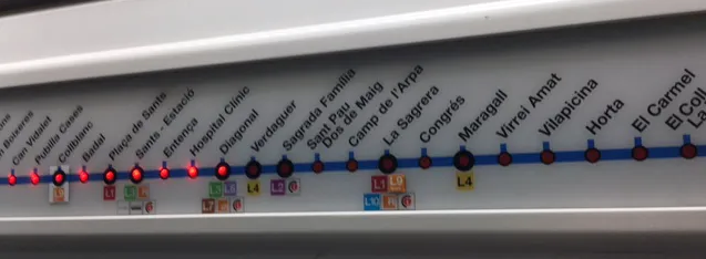 led lights stops metro underground