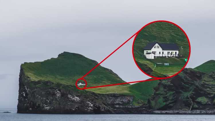 Elliðaey island solitary house