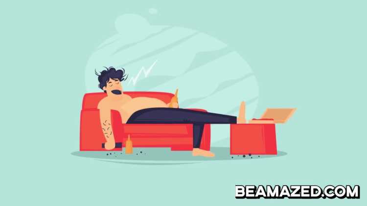 Habits Proving You're a Genius laziness lazy guy on sofa