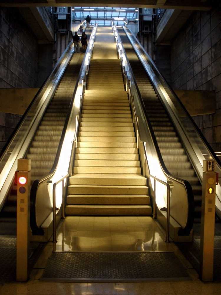 escalator moving stairs