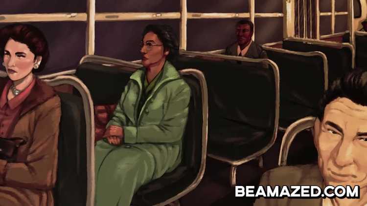 Rosa Parks in the bus 