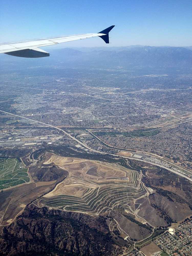 Aerial view of Puente Hills landfill
