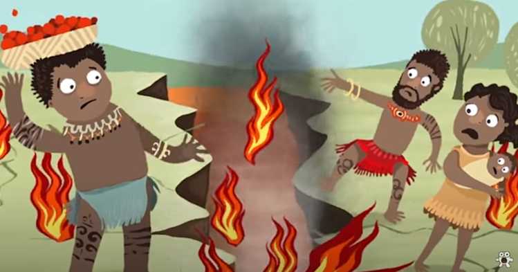Aboriginal tale of the Kinrara Crater eruption Aboriginal tale of the Kinrara Crater eruption
