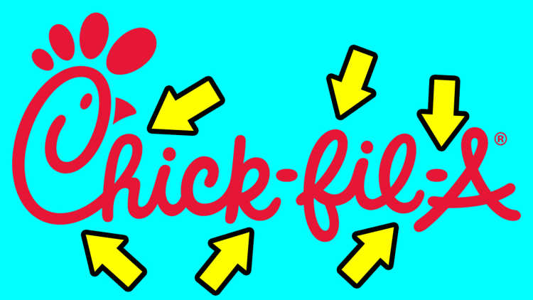 Chic-Fil-A logo hidden chicken