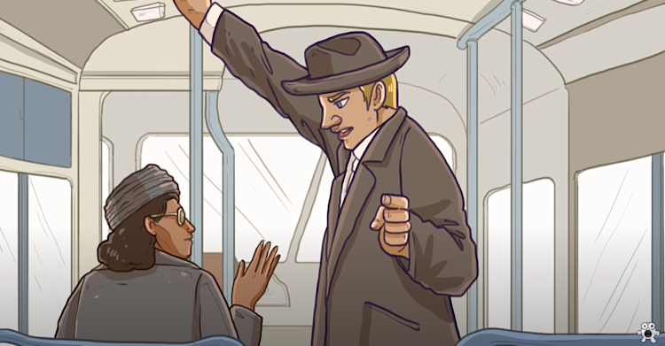 Rosa Parks being told to leave the seat Rosa Parks being told to leave the seat