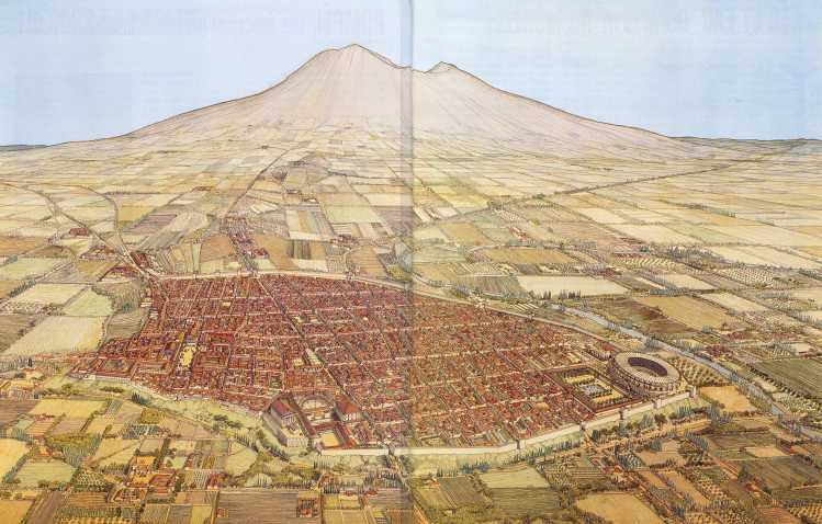 ancient Pompeii illustration 