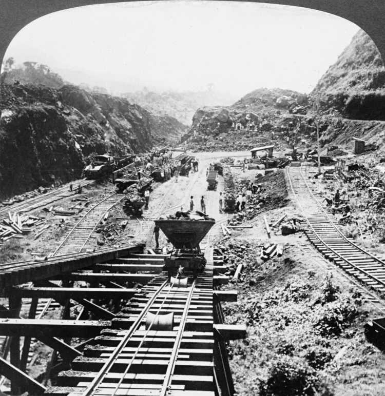 ongoing construction of Panama Canal