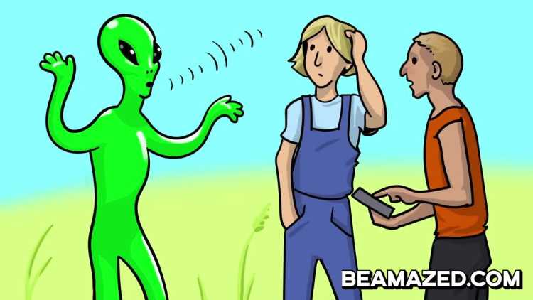 aliens struggling to communicate with humans