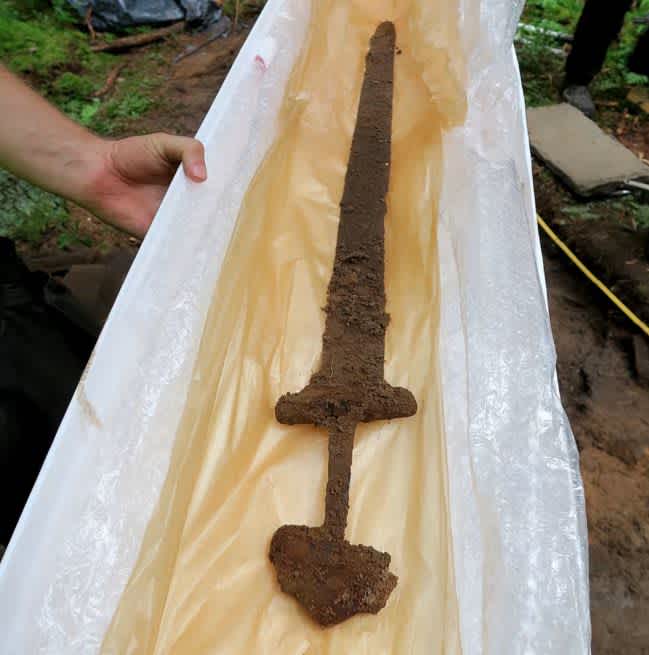 buried 1,000 years old Viking Sword Lope 