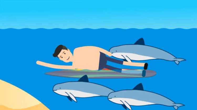 Dick Van Dyke on surf board saved by porpoises