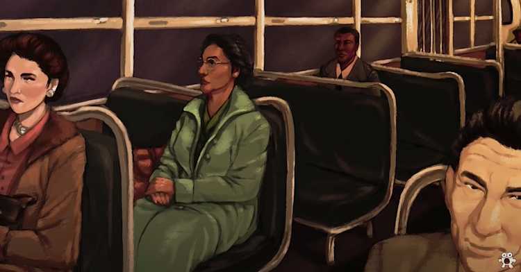 Rosa Parks in the bus Rosa Parks in the bus