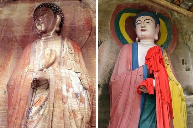 Psychedelic Buddha failed botched art restoration