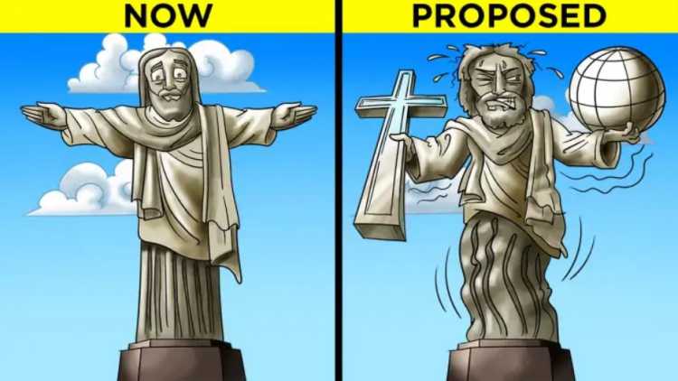 Christ the Redeemer proposed and now