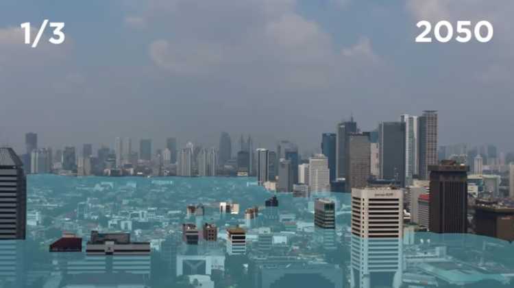 Jakarta sinking 2050