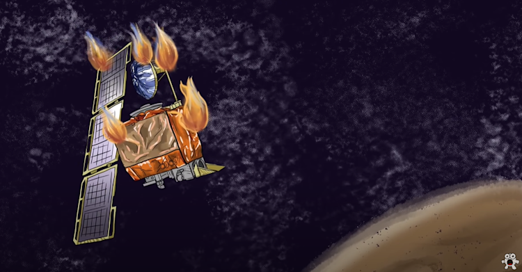 the Mars Climate Orbiter burned up and broke into pieces the Mars Climate Orbiter burned up and broke into pieces