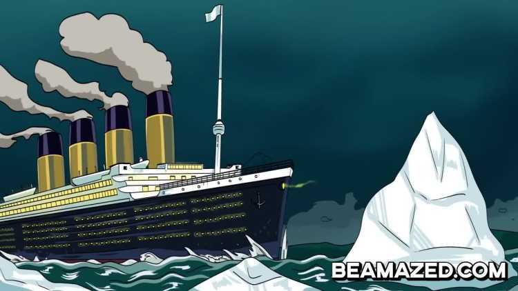 titanic and iceberg 