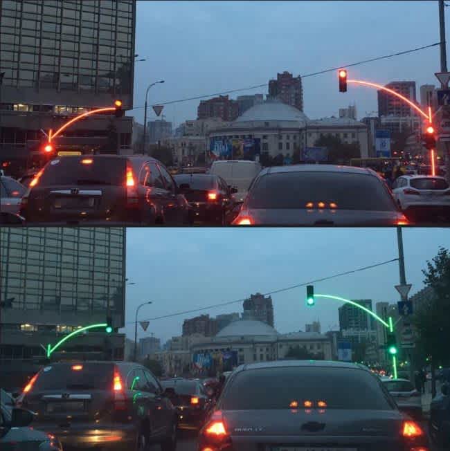 Genius City Inventions Neon Traffic Poles