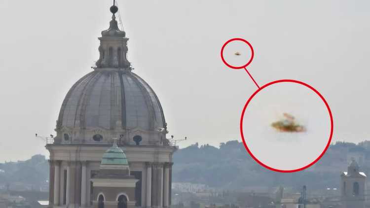 Orange disk spotted over Vatican