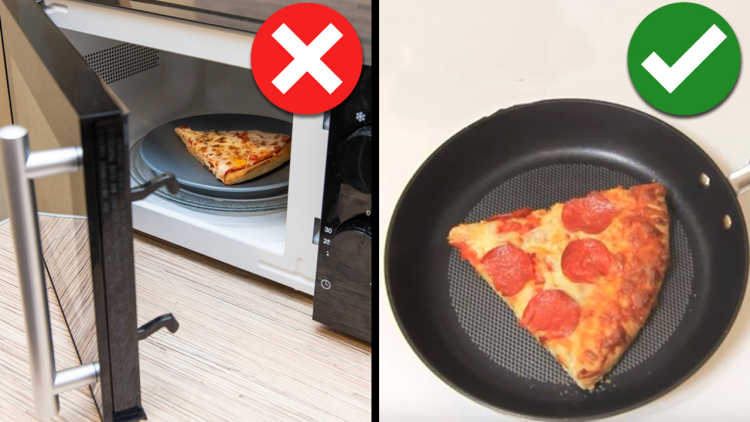 reheating pizza hack