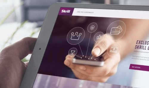 Skrill Android App on Tablet Device