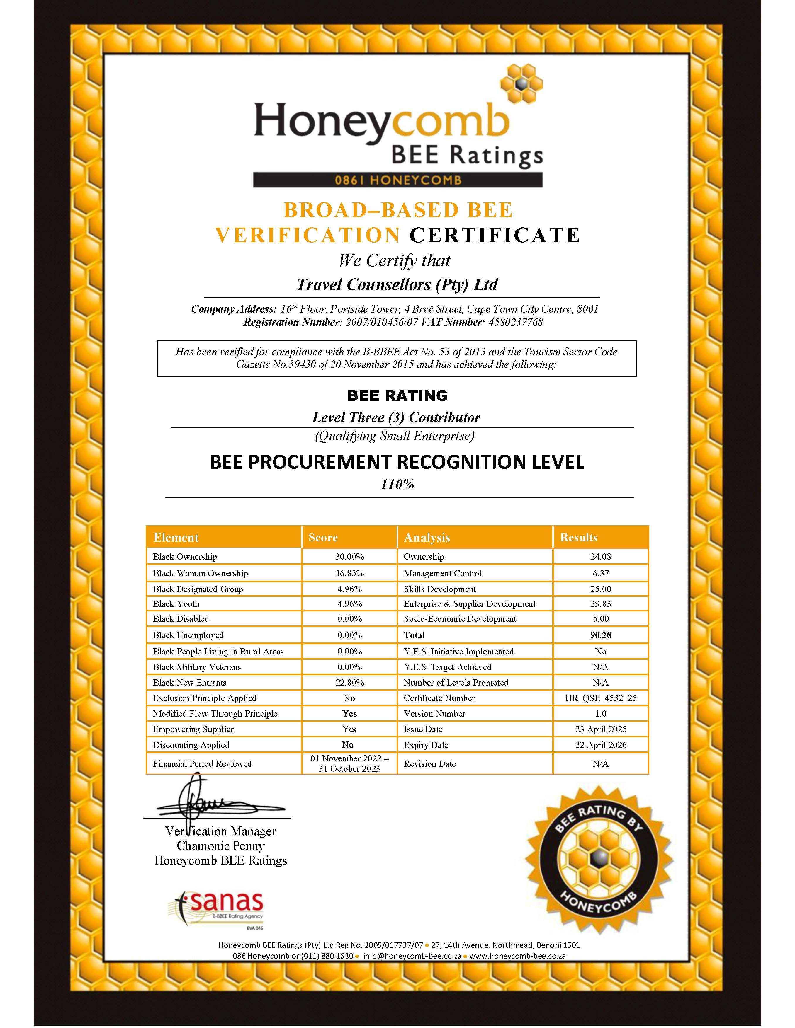 B-BBEE Certificate Jpeg