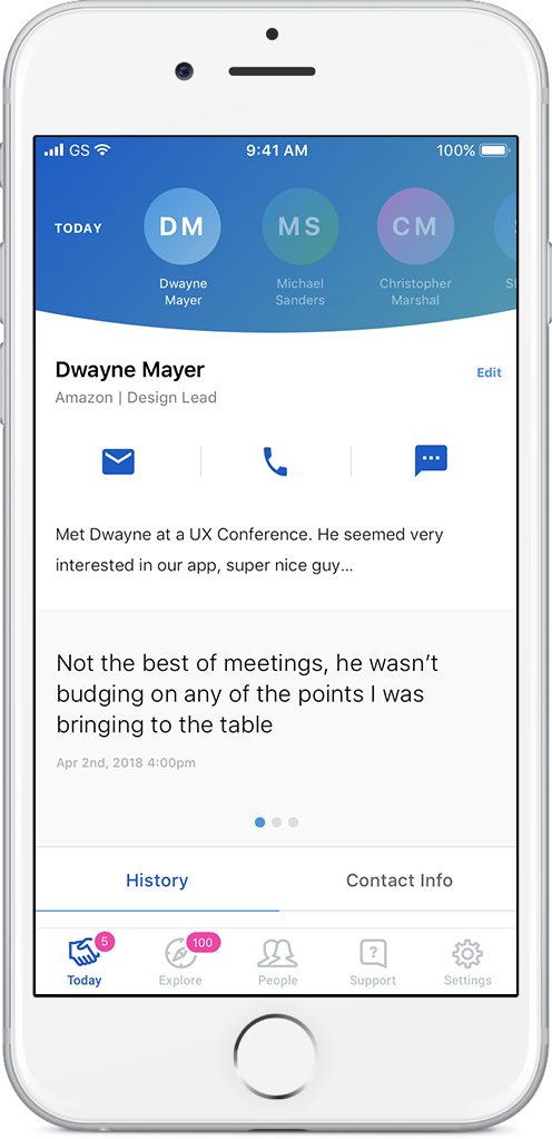 App demo on iphone