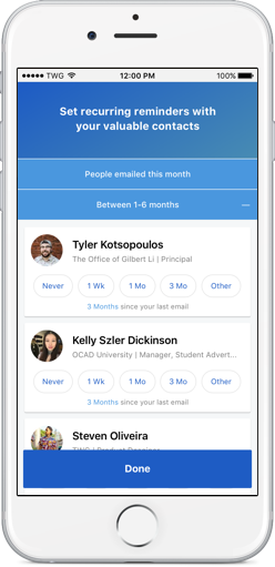 App demo on iphone