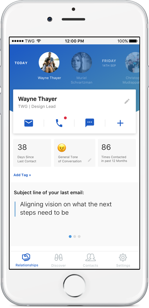 App demo on iphone