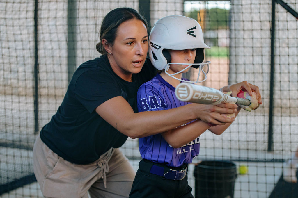 Chaos girl bunting in the cage with coach