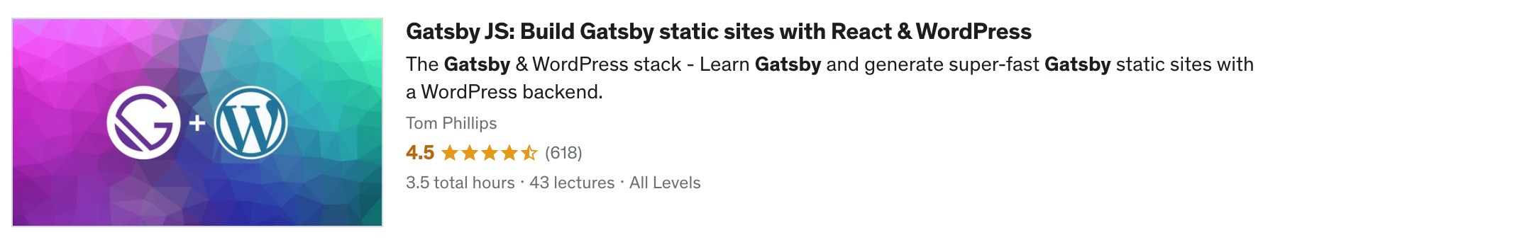 Gatsby JS: Build Gatsby static sites with React & WordPress