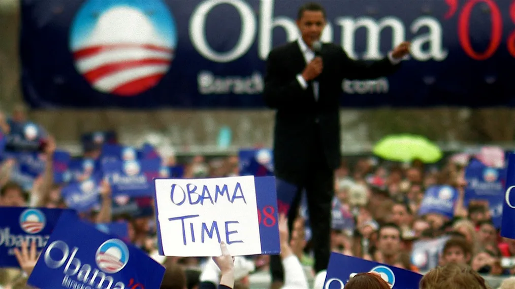 Barack Obama at a rally in Austin, TX