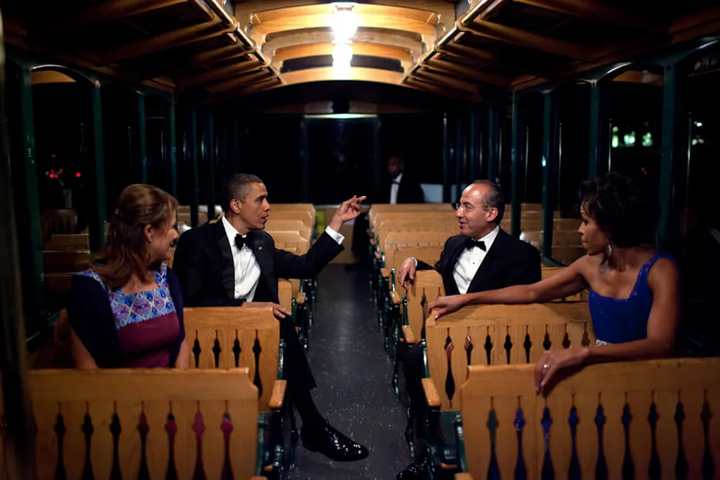 President Barack Obama, First Lady Michelle Obama, President Felipe Calderón of Mexico, and his wife, Mrs. Margarita Zavala