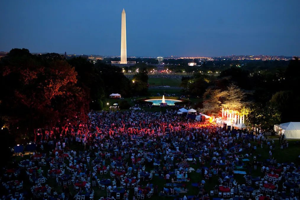 The view of the South Lawn