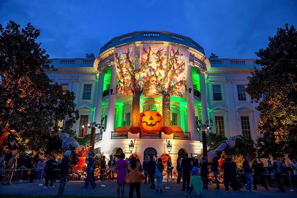 The White House is decorated for Halloween