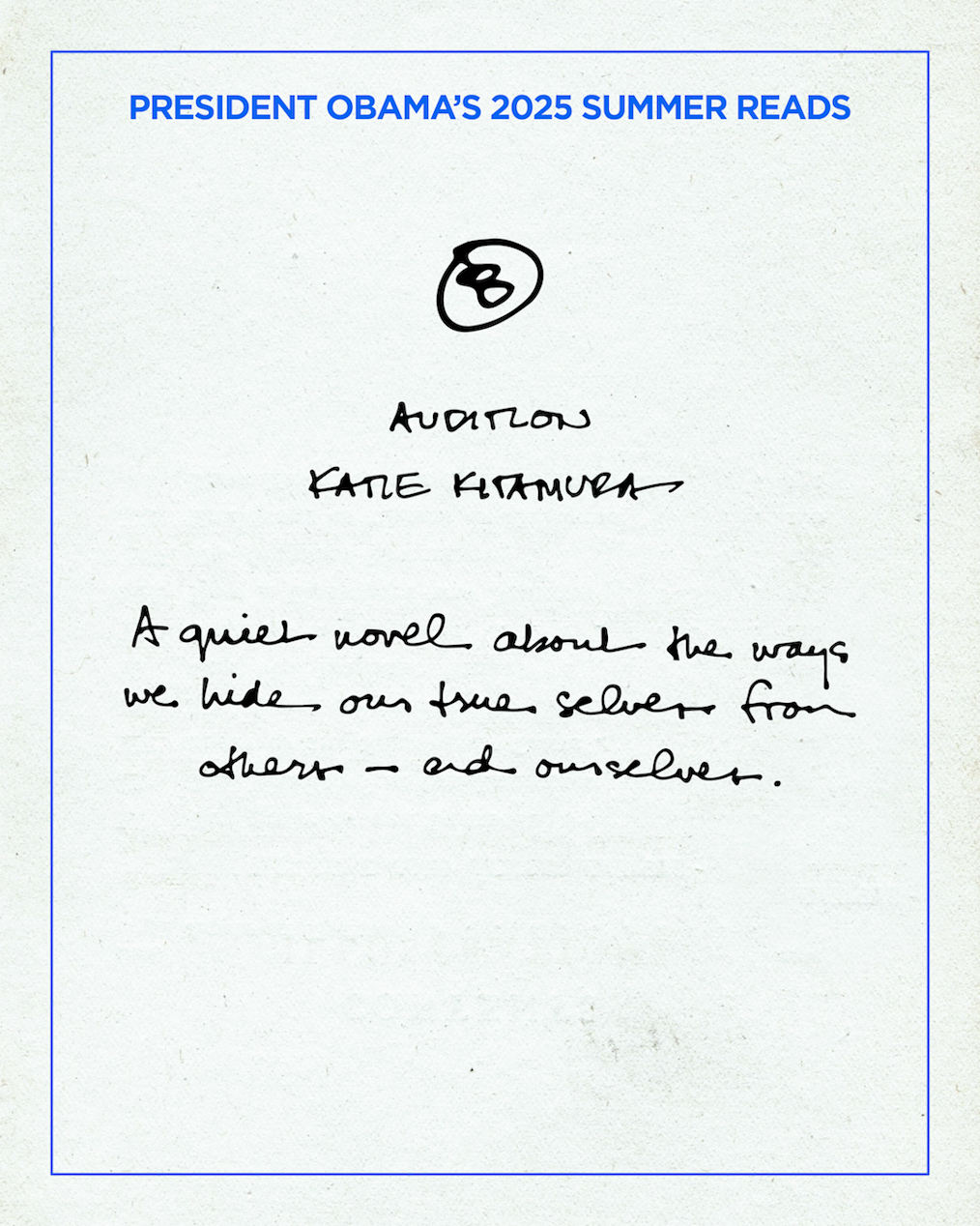 A graphic reads, “President Obama’s 2025 Summer Reads” and lists his top 10 picks