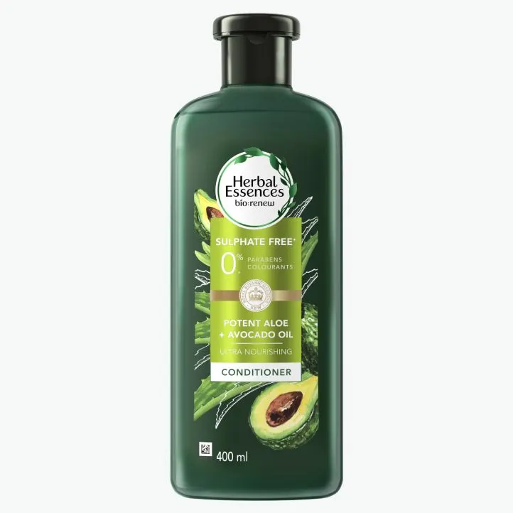 Sulphate‑free aloe and avocado oil conditioner for deep nourishment and smooth, healthy‑looking hair