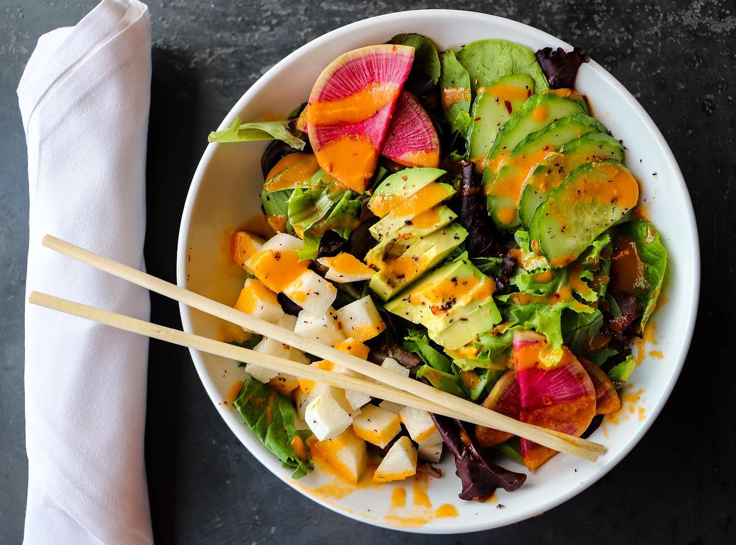 #Vegan Cucumber Avocado Salad