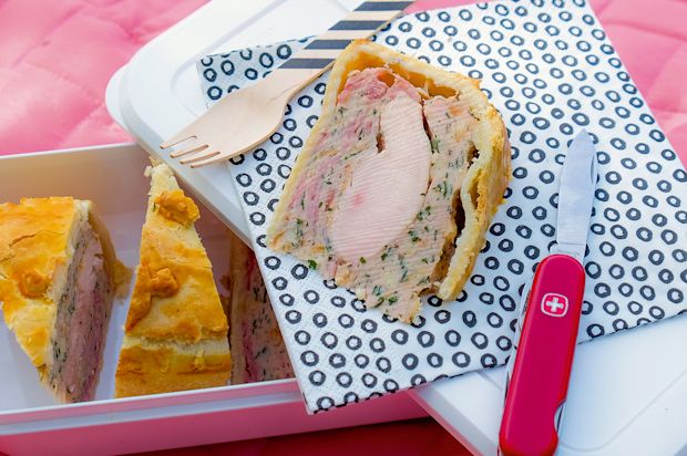 Picknick-Pie mit Poulet