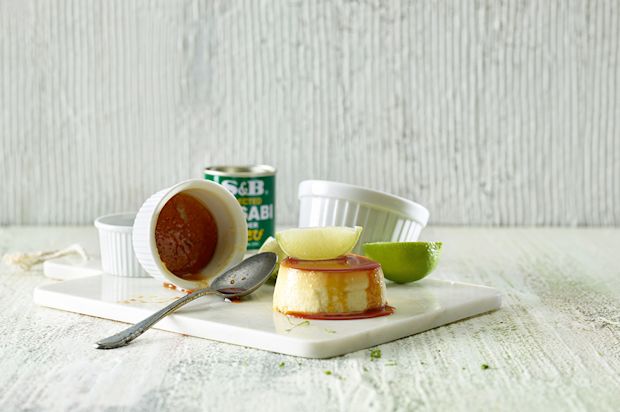 Wasabi-Limetten-Flan