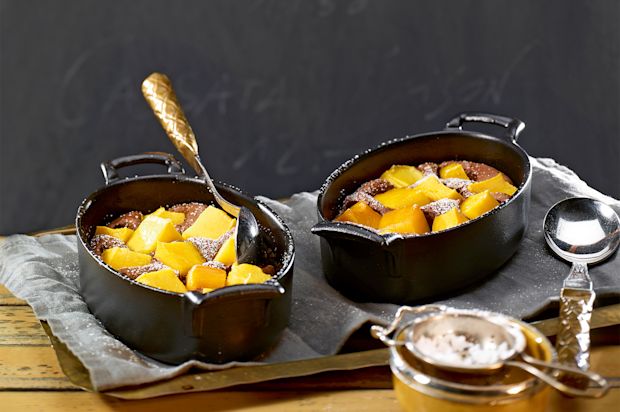 Mango-Schokoladen-Gratins