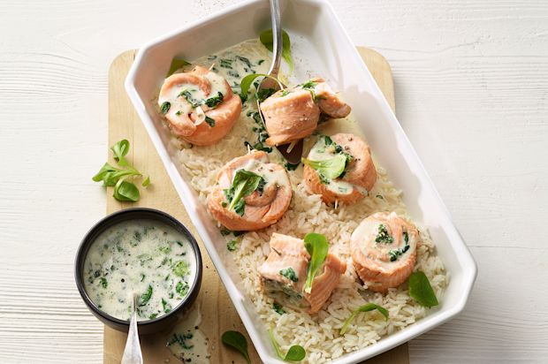 Saibling mit Nüsslisalat an Beurre blanc