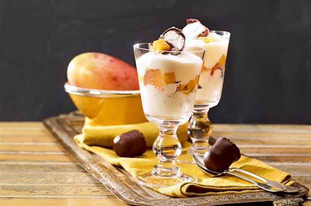 Schokoladenkuss-Creme mit Mango