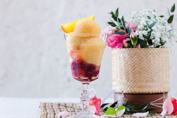 Exotisches Fruchtsaft-Sorbet