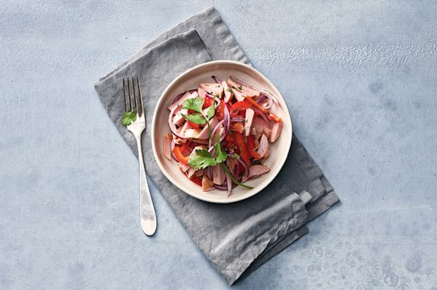 Exotischer Cervelatsalat