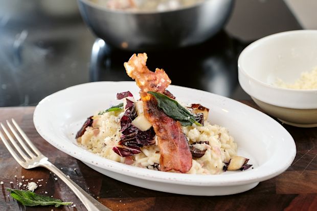Risotto mit zweierlei Speck und Radicchio